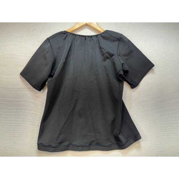 Womens Sauna Thermal Top Shapewear Plus Size 4xl Black Front Zip Short Sleeves - Picture 7 of 9